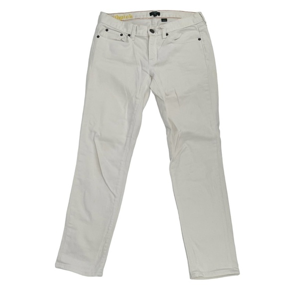J. Crew White Toothpick Stretch Skinny Jeans Size 27 Women’s - Picture 1 of 6